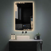 Specchio LED Verticale | Pulsanti touch | Funzione anti-appannamento | Luce bianca calda - Reyze Serie Good Vibes Modello 4